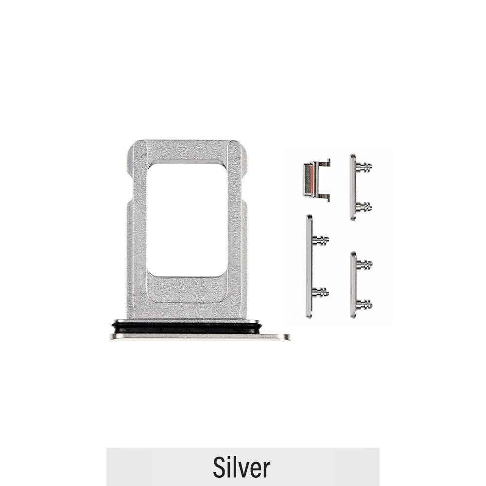 Single SIM Card Tray and Side Button for iPhone 11 Pro / 11 Pro Max-Silver (Not for AU) Single SIM Card Tray and Side Button for iPhone 11 Pro / 11 Pro Max-Silver (Not for AU)